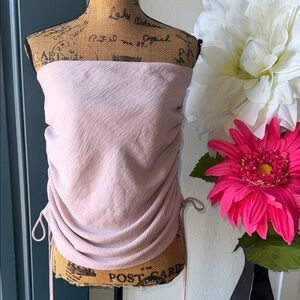 HYFVE Strapless Blouse in Light Pink